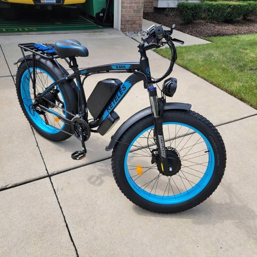 Electric Bike KETELES 48V 23AH Dual Motor 1000W*2 26"*4.0 MTB | Backcountry Sportsman