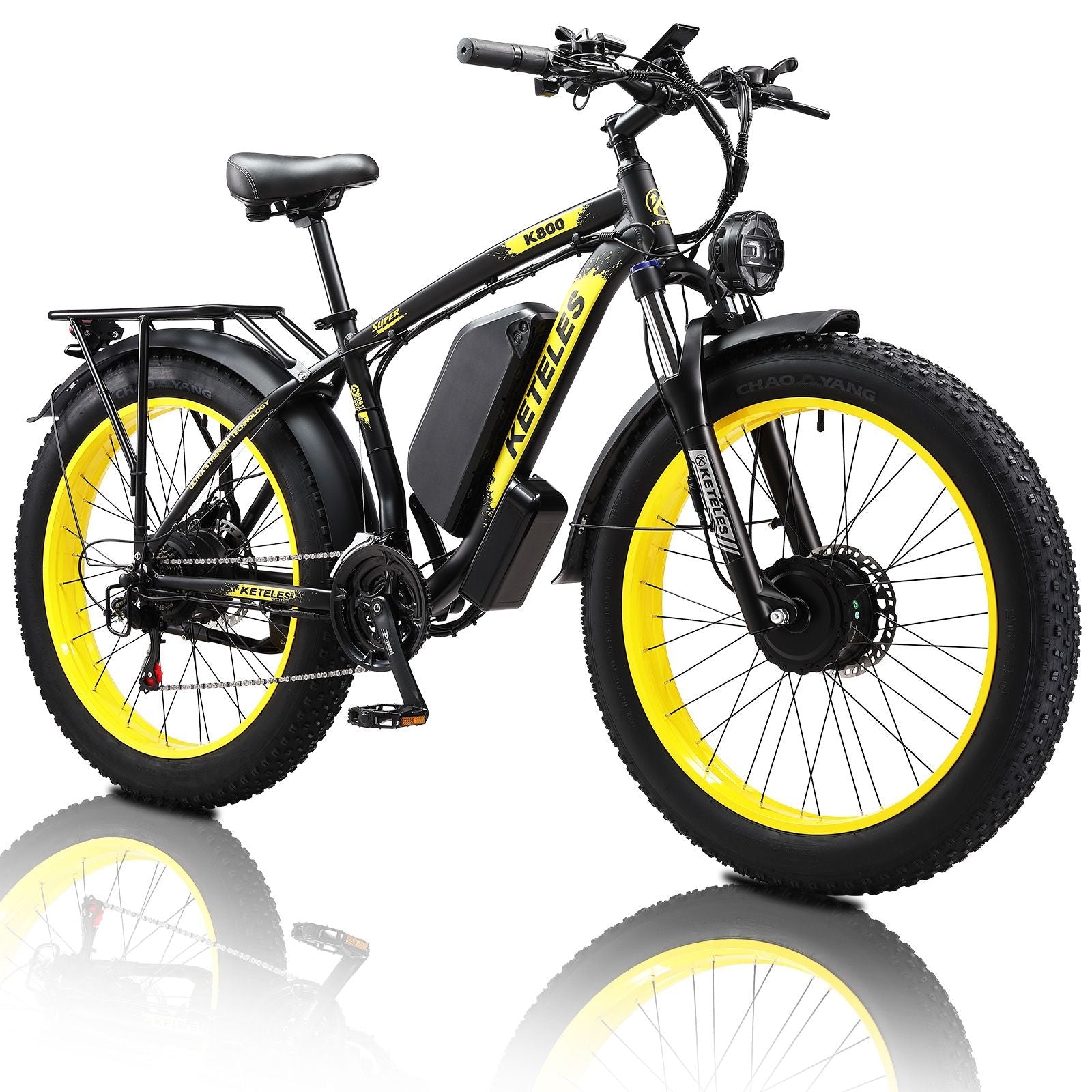 Electric Bike KETELES 48V 23AH Dual Motor 1000W*2 26"*4.0 MTB | Backcountry Sportsman
