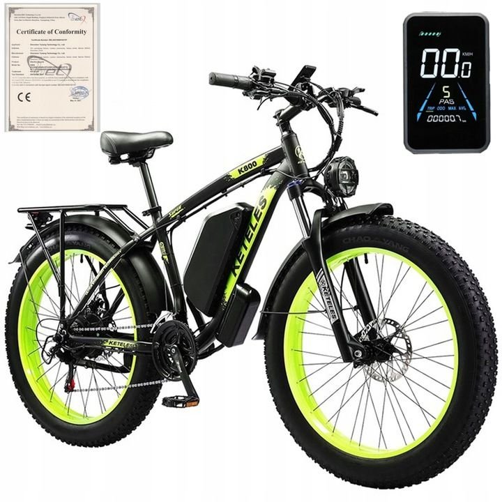 Electric Bike KETELES 48V 23AH Dual Motor 1000W*2 26"*4.0 MTB | Backcountry Sportsman