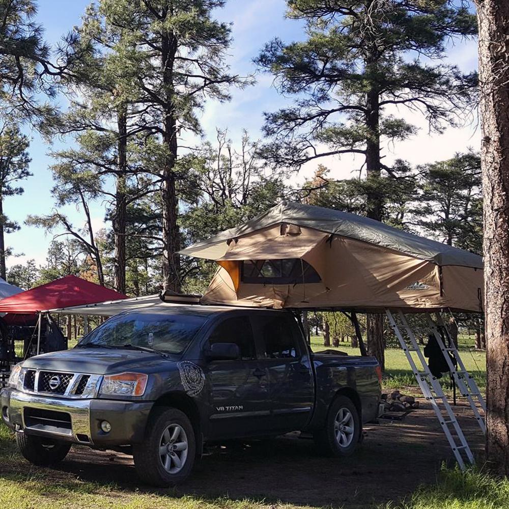 Elite Rooftop Tent with Annex Room – 4–5 Person – Tan – Overland Family Tent | Backcountry Sportsman