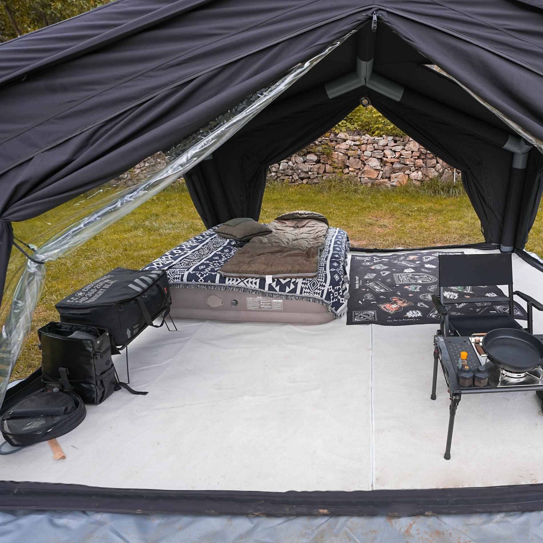 Coody | RBM Hub Shelter Inflatable Tent for 2-6 Person (Black) | Backcountry Sportsman