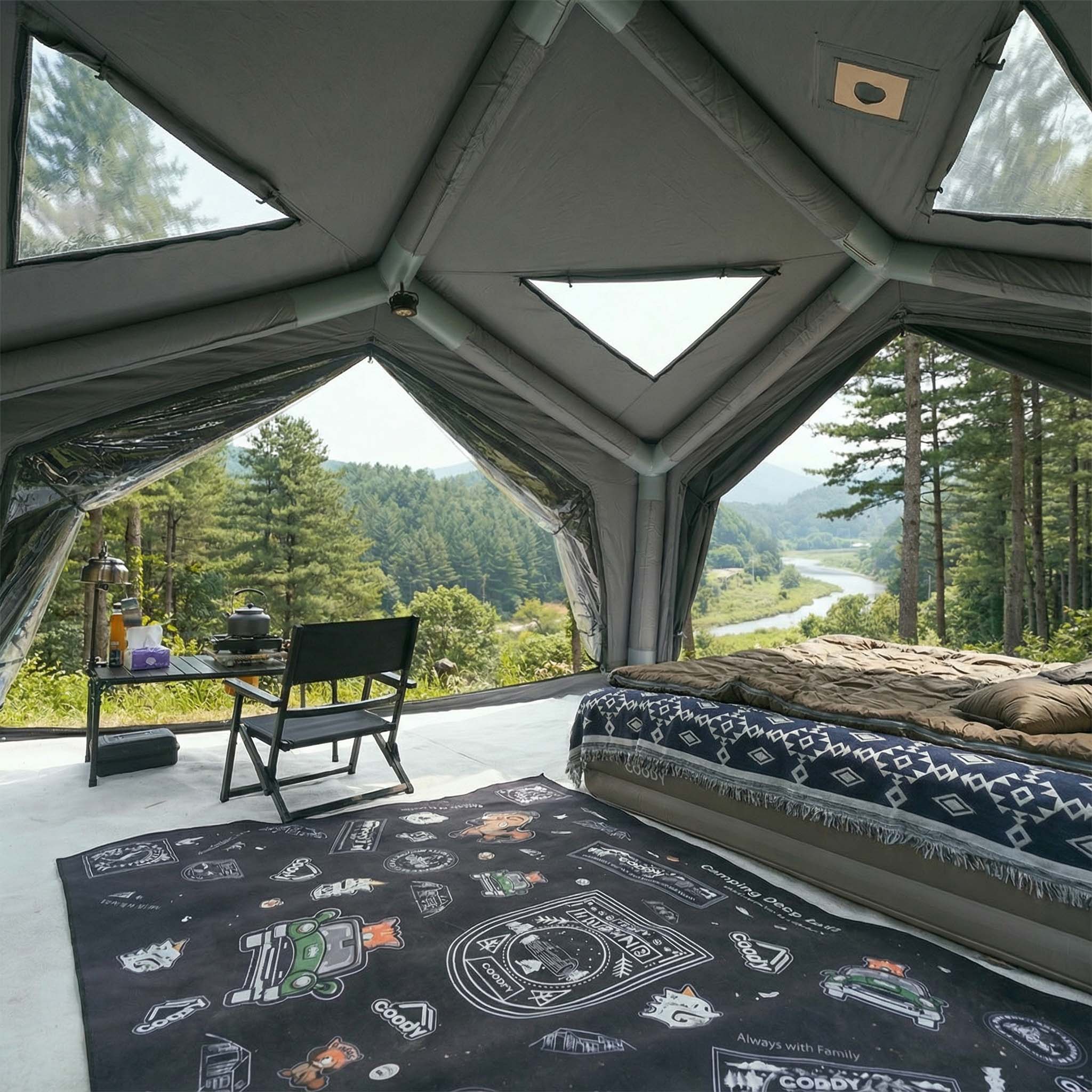 Coody | RBM Hub Shelter Inflatable Tent for 2-6 Person (Gray)