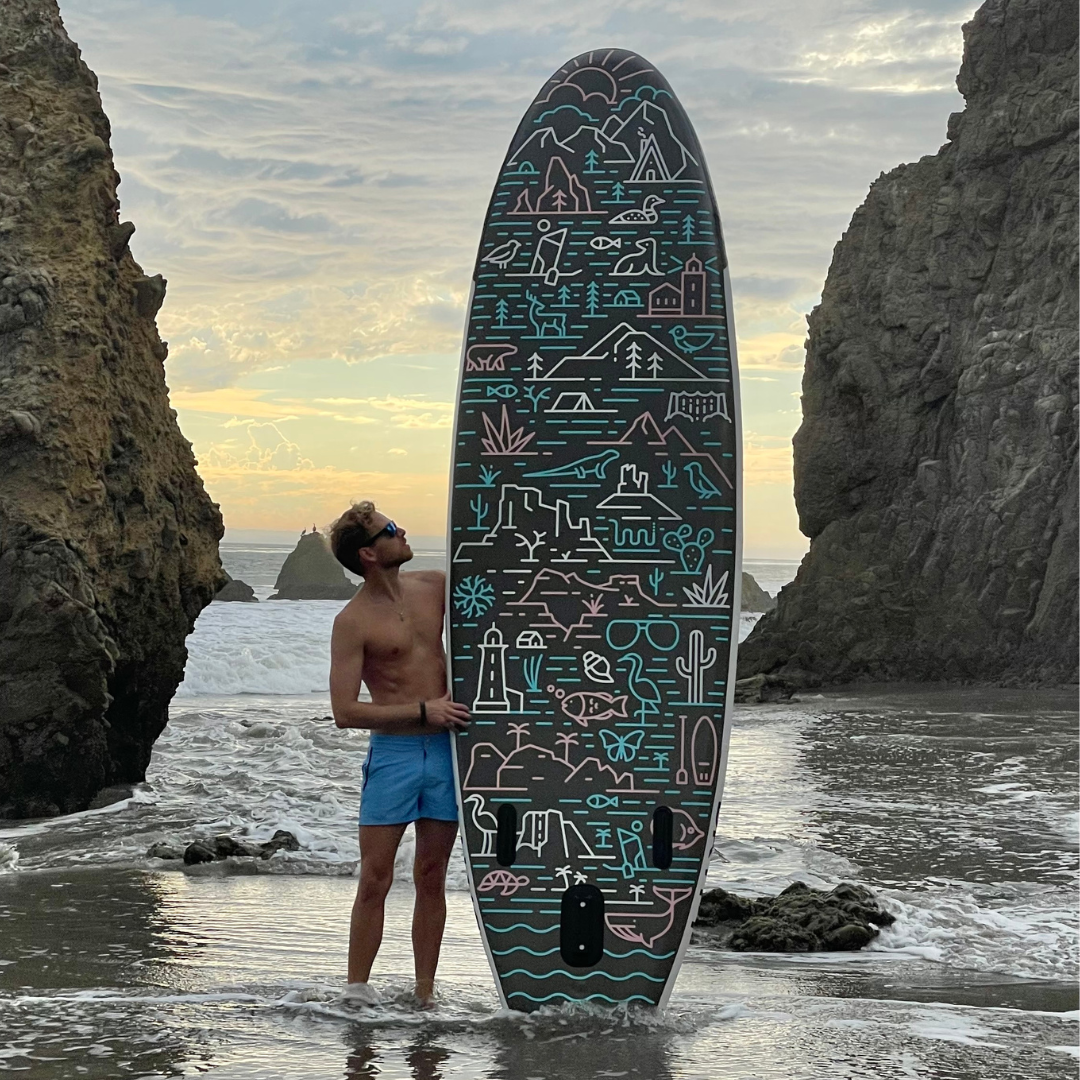 GrandSol Oasis Pack: 11' 4'' Inflatable Paddle Board + Paddle, Pump, Detachable Fin, & Carrying Case | Backcountry Sportsman