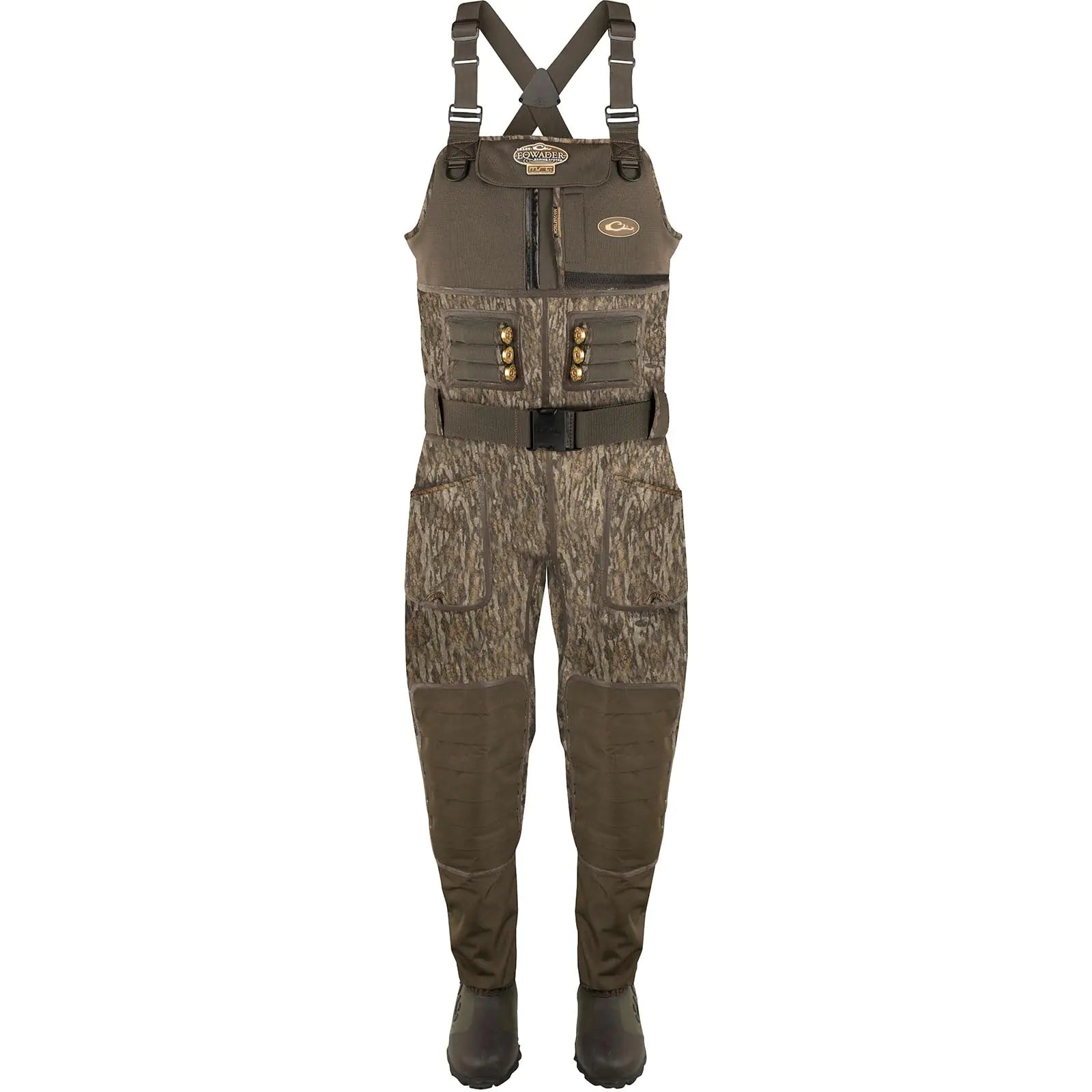 Drake Waterfowl Mens Buckshot Eqwader 1600 Neoprene 3.0 Hunting & Fishing Durable Waterproof Chest-High Waders with Boots Mossy Oak Bottomland Regular Boot - 8 | Backcountry Sportsman