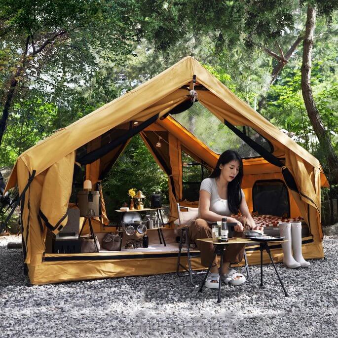 RBM Inflatable tent Panda Medium Sunny Beige for 1-4 person | Backcountry Sportsman