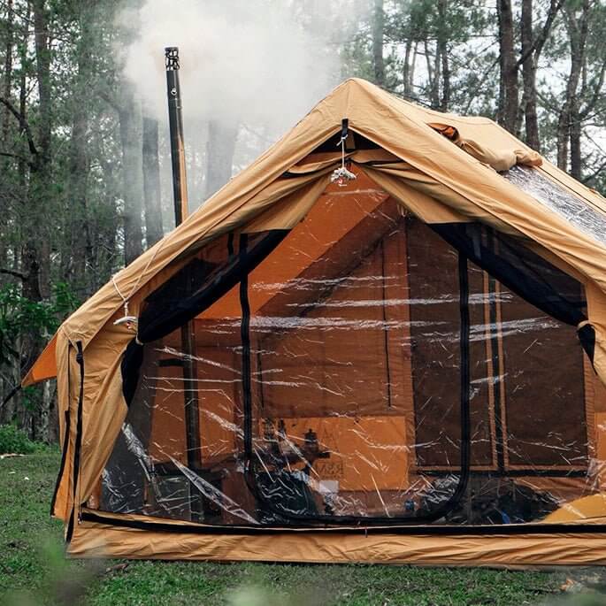 RBM Inflatable tent Panda Medium Sunny Beige for 1-4 person | Backcountry Sportsman