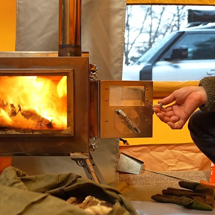 Coody 13.6 | RBM Outdoors (Koala 5) Forest Green + Stove Caminus M - Inflatable Tents with Stove | Backcountry Sportsman