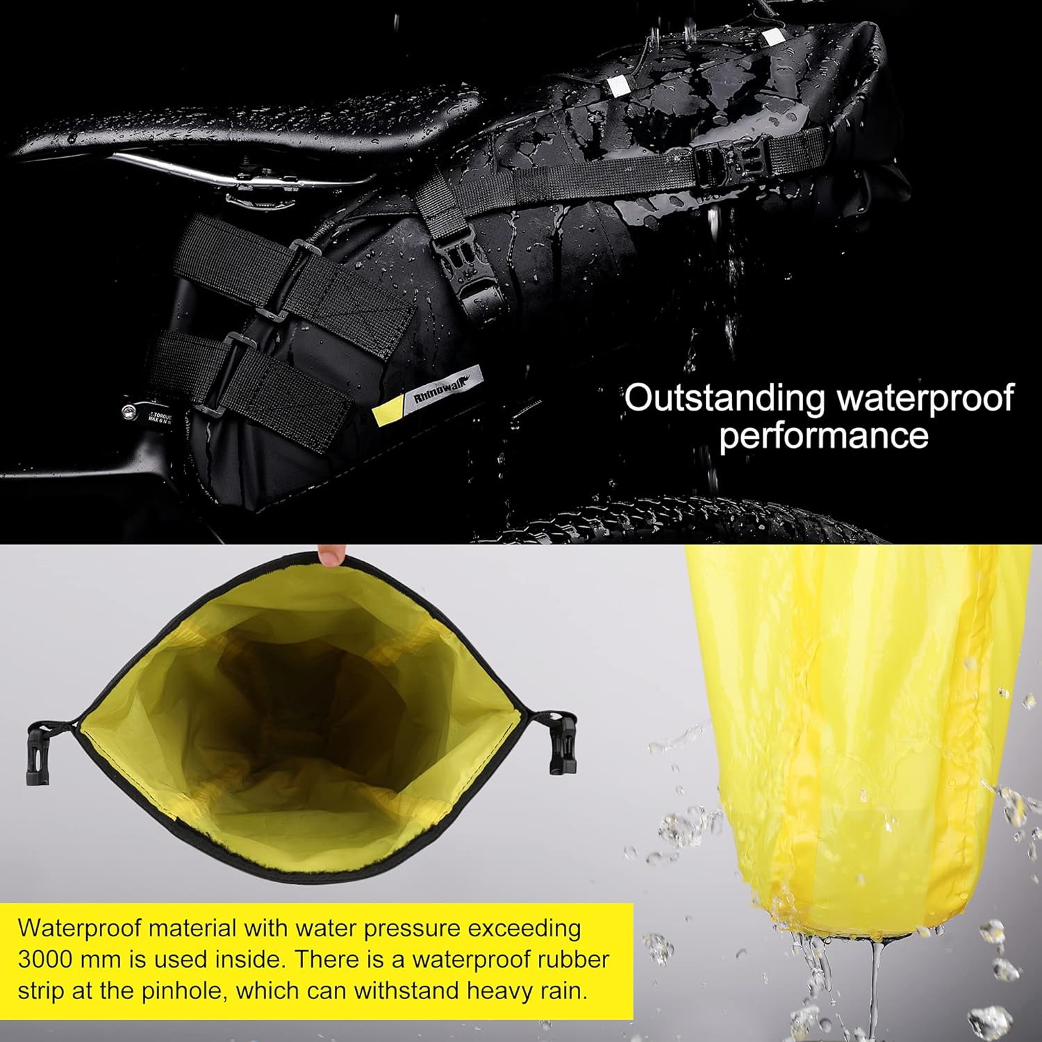 Rhinowalk 10L Saddle Bag with Waterproof Line Under Seat Storage for Biking-RK5100 | Backcountry Sportsman