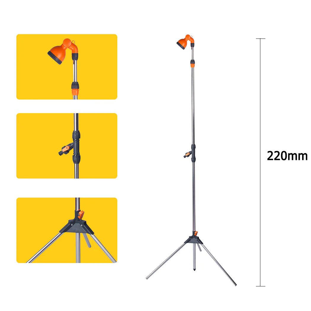 Camplux 8L Portable Gas Hot Water Heater w/ 4.3L Pump & Sink Sprayer & Shower Stand | Backcountry Sportsman