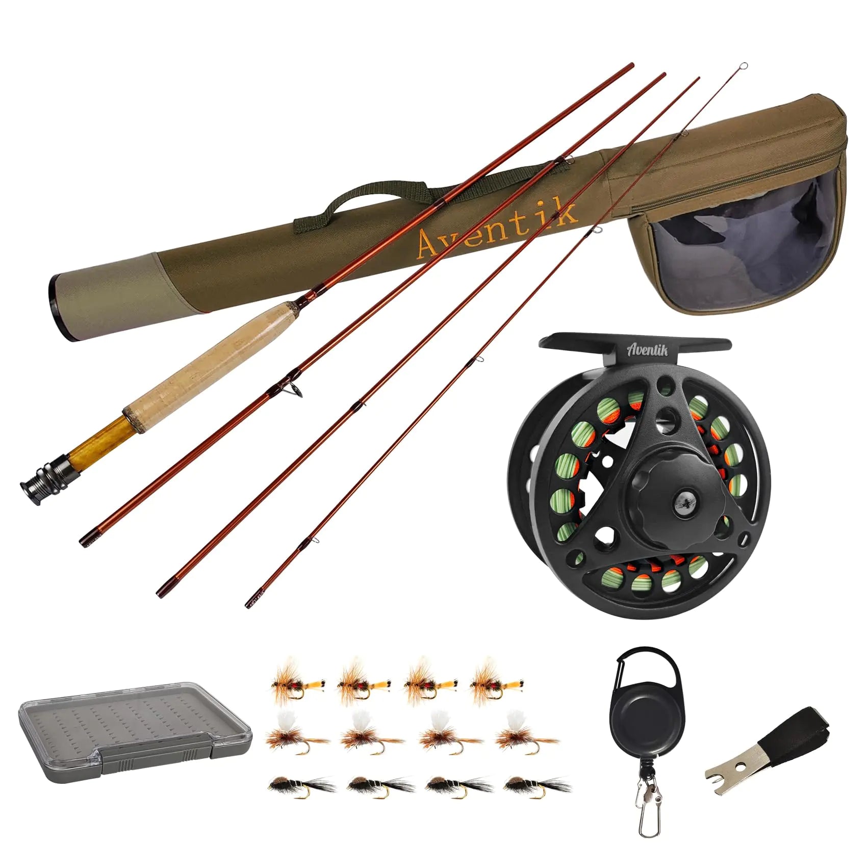 Aventik Extreme Fly Fishing Combo Kit 0/1/2/3/4/5/6 Weight Starter Fly Fishing Rod and Reel Kit Outfit with One Travel Case(81 LW3/4 Fly Rod Kit) | Backcountry Sportsman