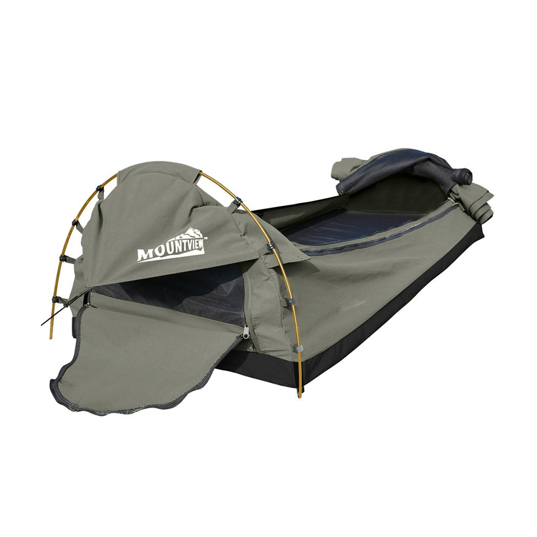 Mountview King Single Swag Camping Swags Canvas Dome Tent Hiking