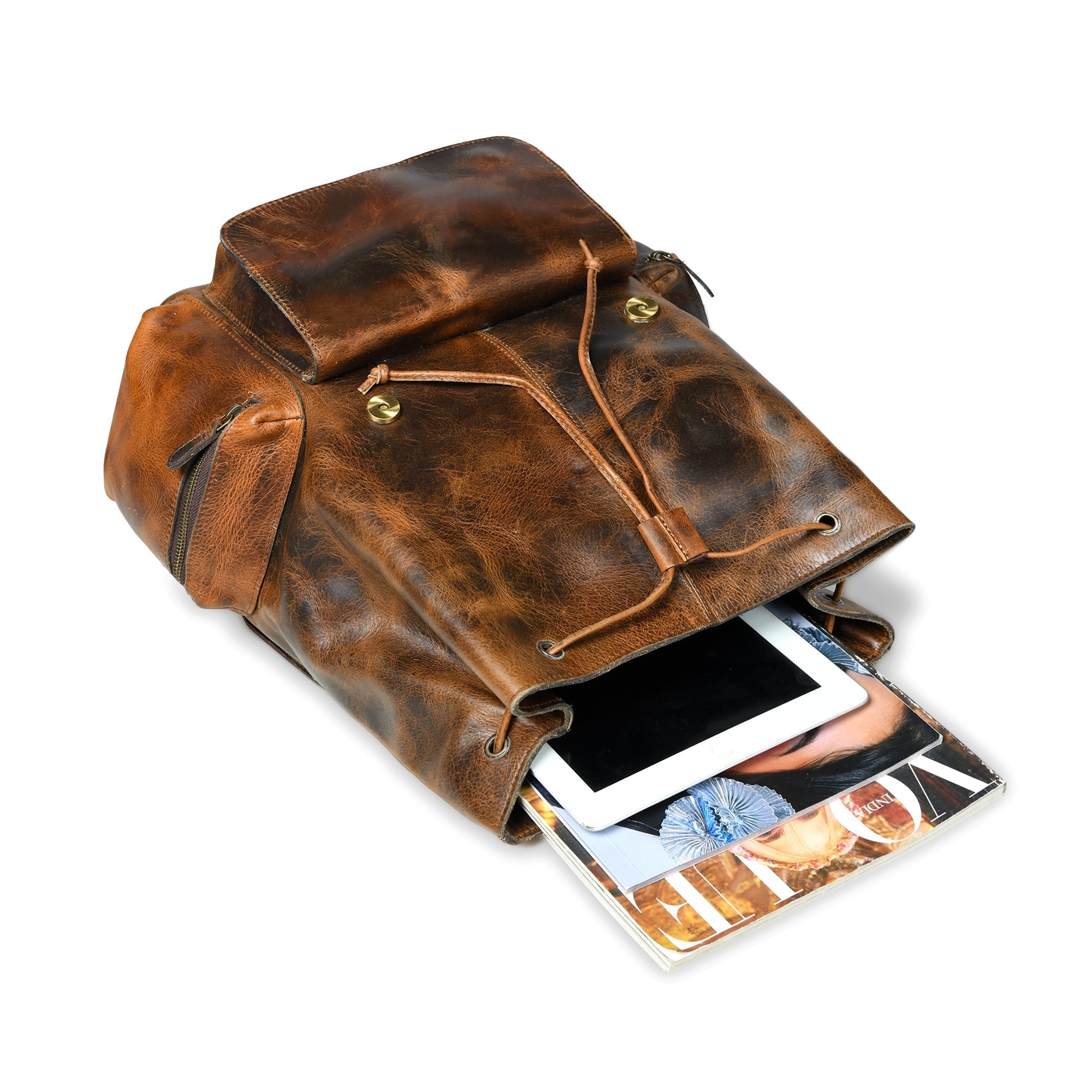 Vortex Leather Backpack: Burnt Brown | Backcountry Sportsman