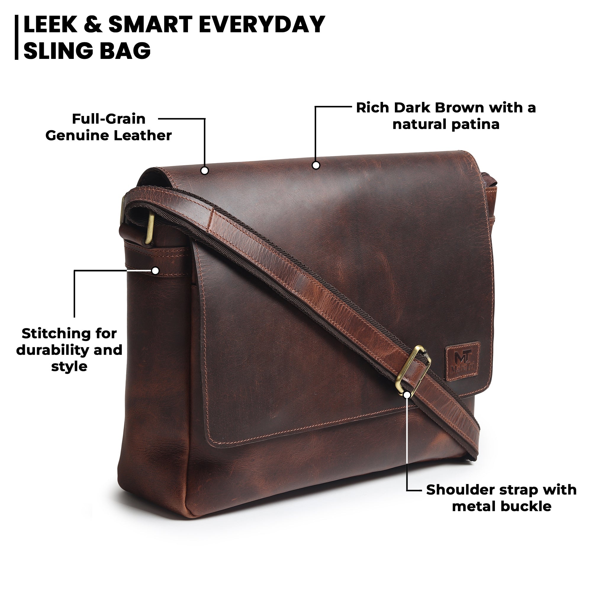 Genuine Sitka Leather Laptop Bag | Backcountry Sportsman