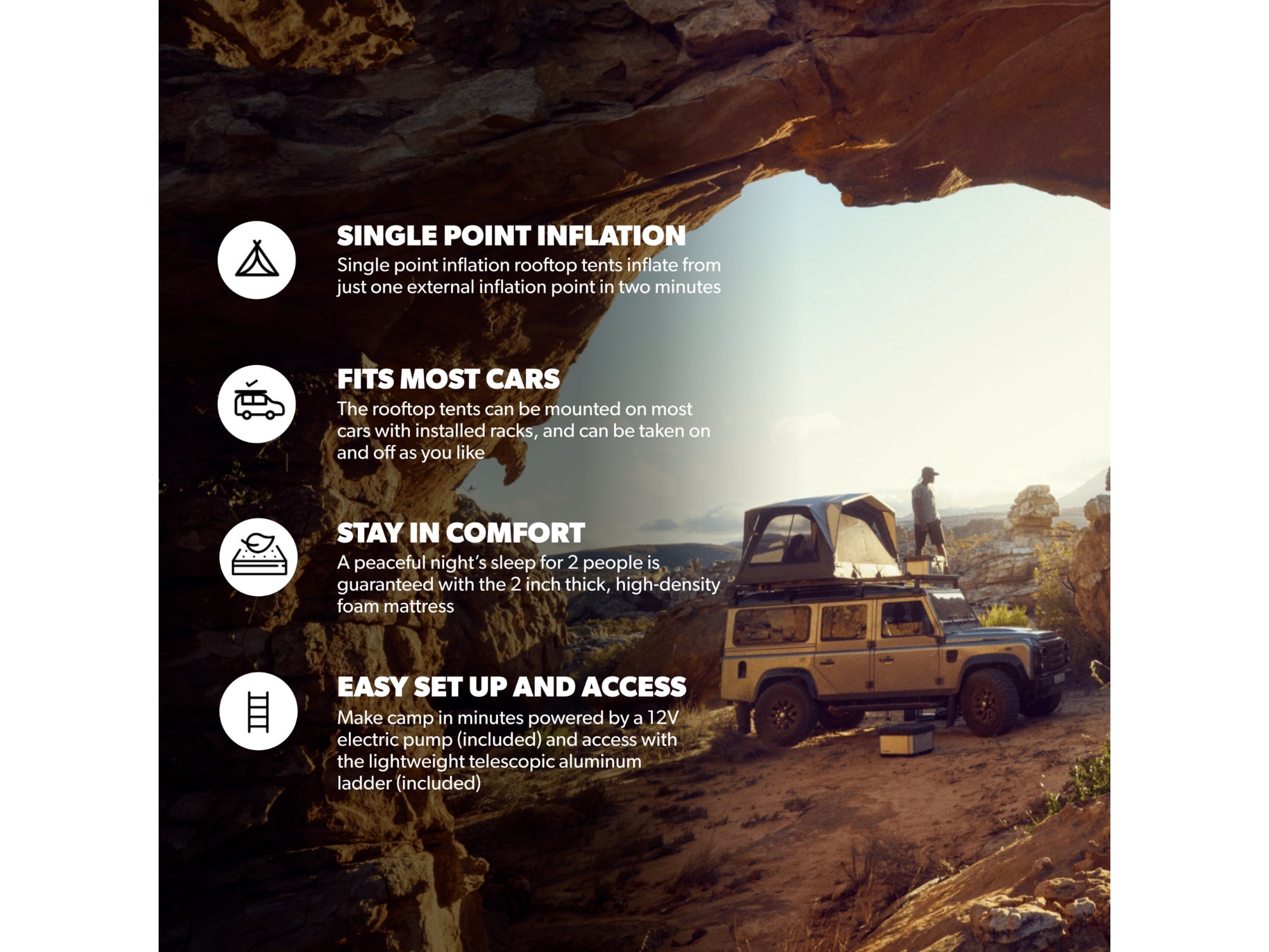 Dometic TRT 140 AIR Inflatable Roof Top Tent - 2 Person | Backcountry Sportsman