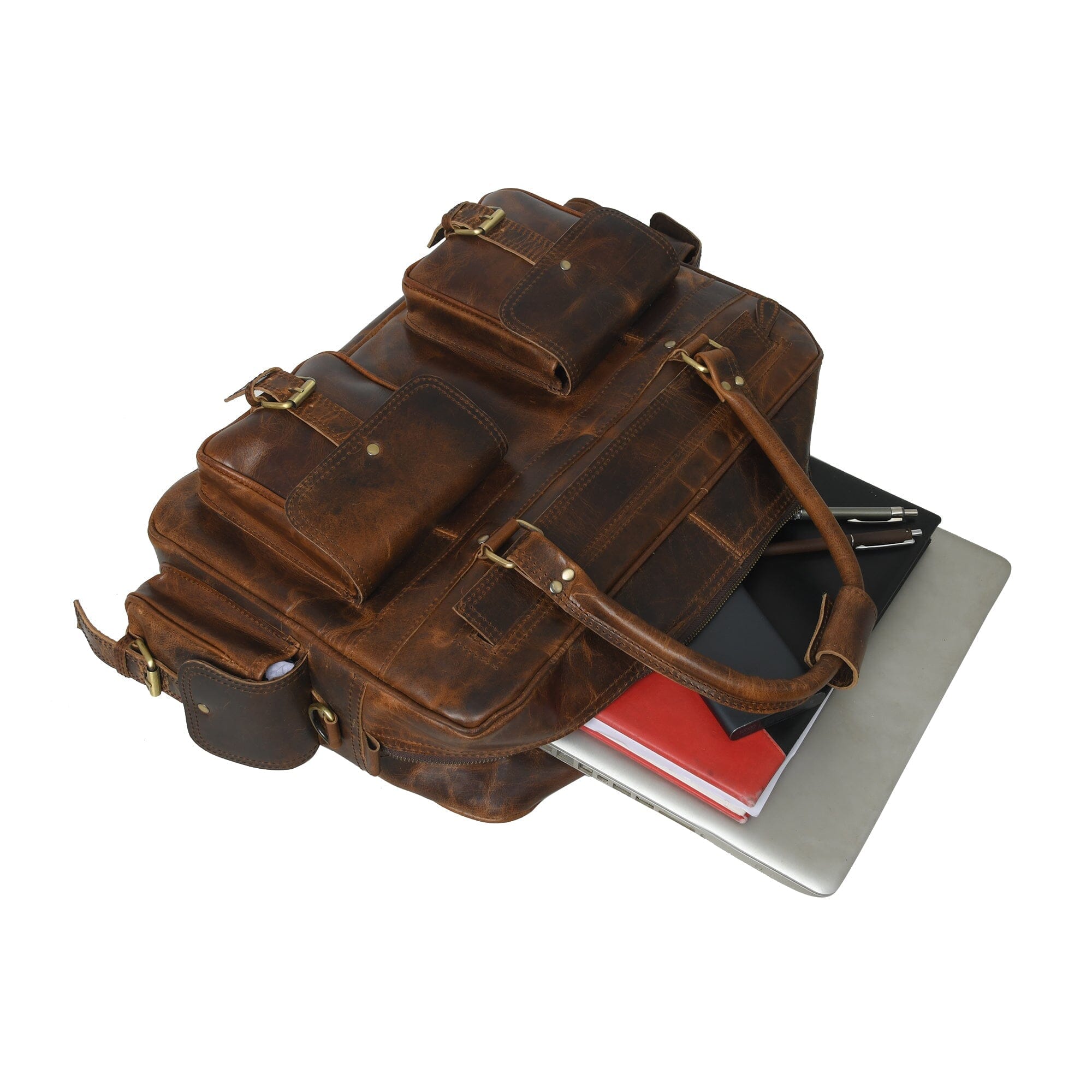 Finn Handcrafted Buffalo Leather Laptop Briefcase | Backcountry Sportsman