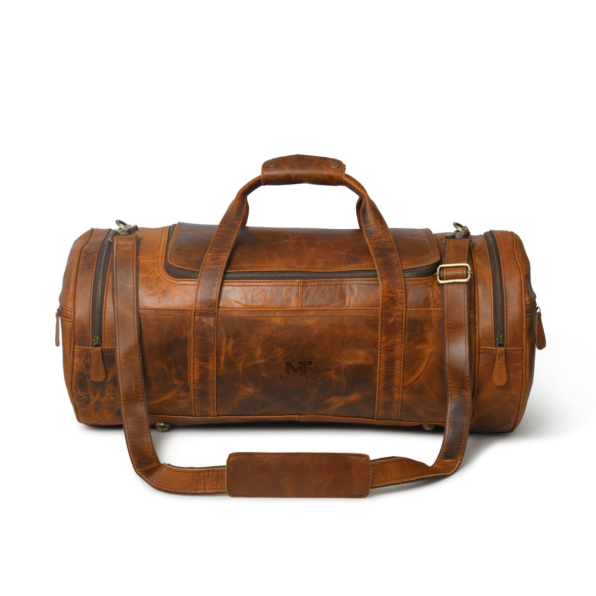 Leather Gym Travel Bag, Round | Backcountry Sportsman