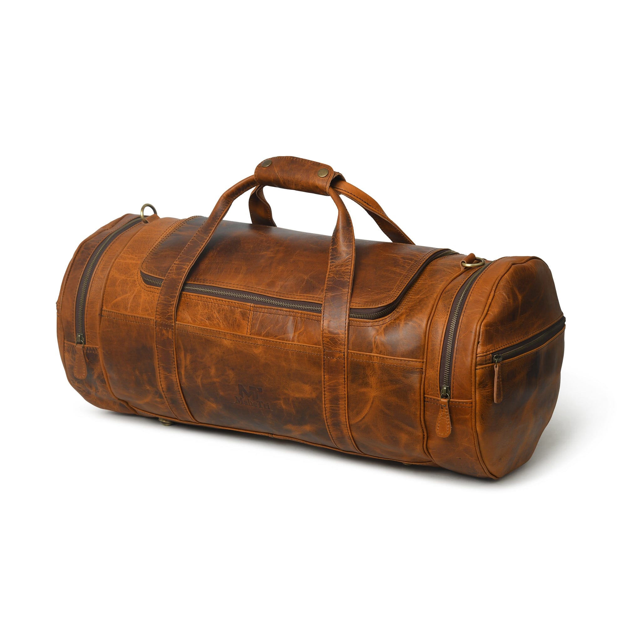 Leather Gym Travel Bag, Round | Backcountry Sportsman