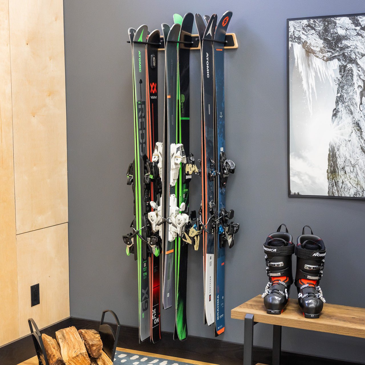 Burlington Ski Storage Rack | Holds 6 Pairs of Skis | Backcountry Sportsman