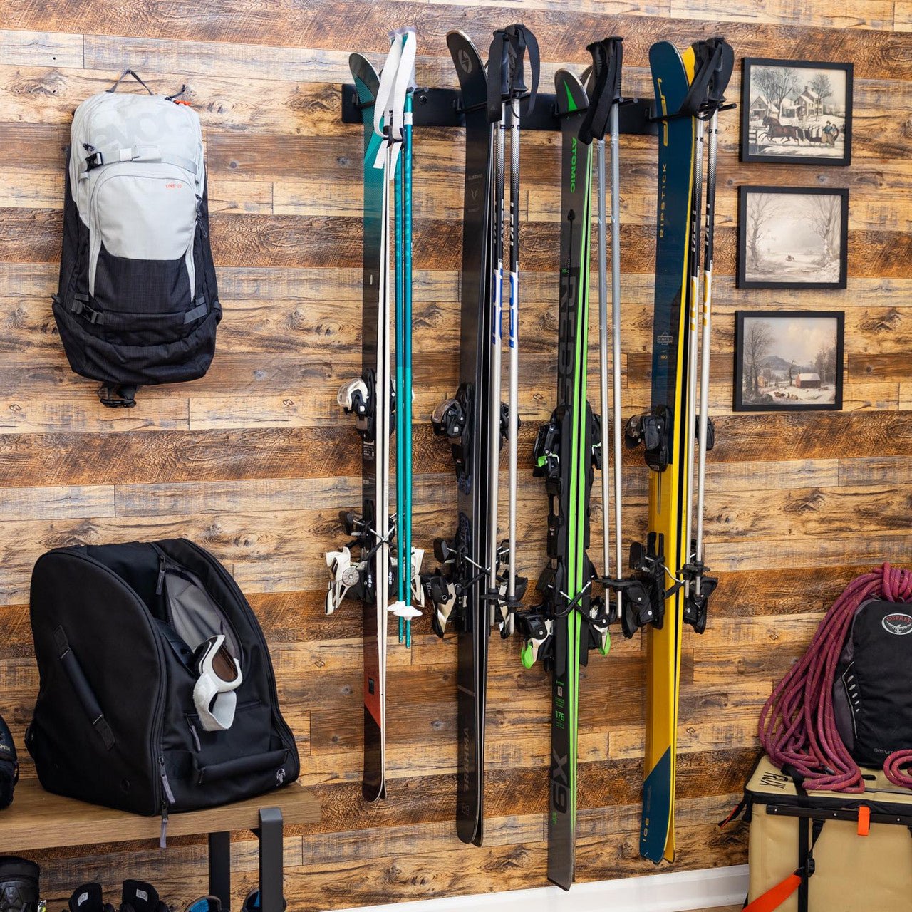 Snowbasin Ski Storage Rack | Holds 8 Pairs of Skis | Backcountry Sportsman