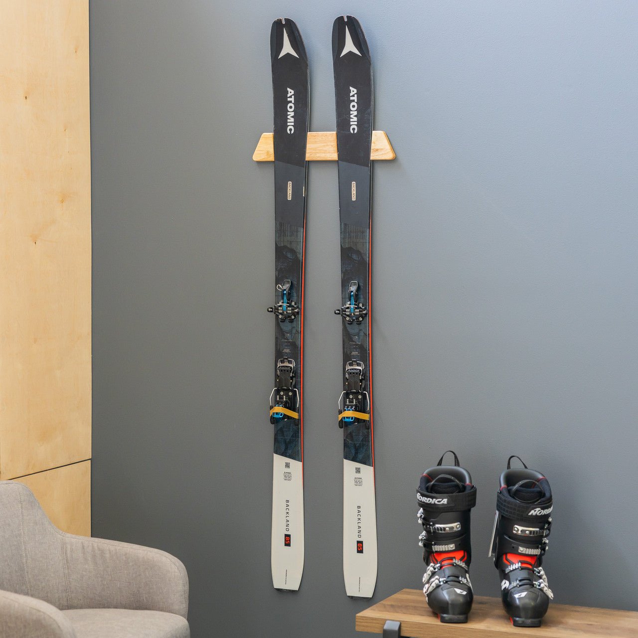 Vail Ski Display | Minimalist Wood Rack | Small | Backcountry Sportsman