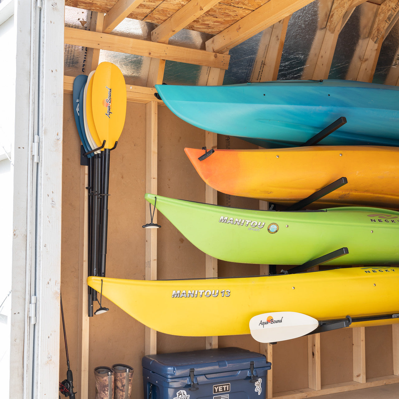 Laurel Lake Paddle Storage Wall Hook | Holds 6 Paddles | Backcountry Sportsman