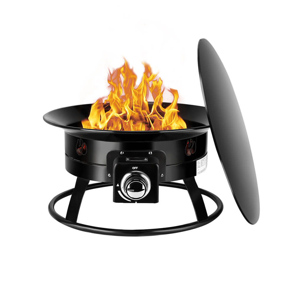 Camplux Outdoor Propane Fire Pit with Cover and Carry Kit, Auto-Ignition | Backcountry Sportsman