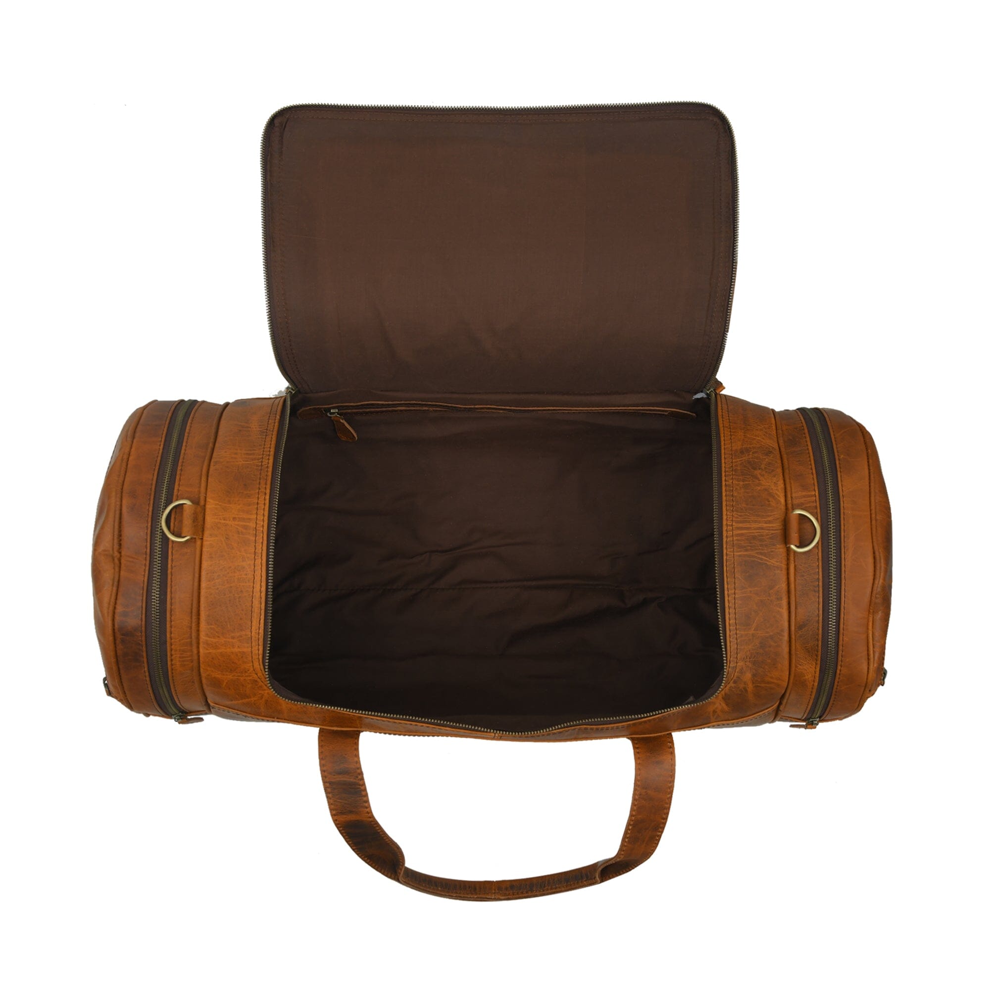 Leather Gym Travel Bag, Round | Backcountry Sportsman