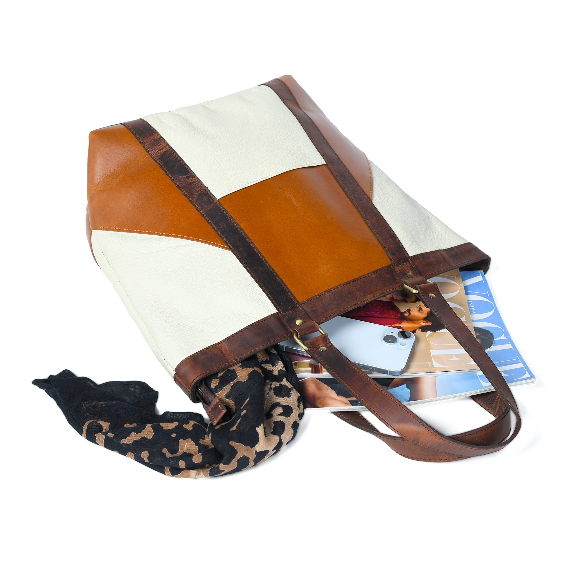 Geometric Design Leather Tote | Backcountry Sportsman