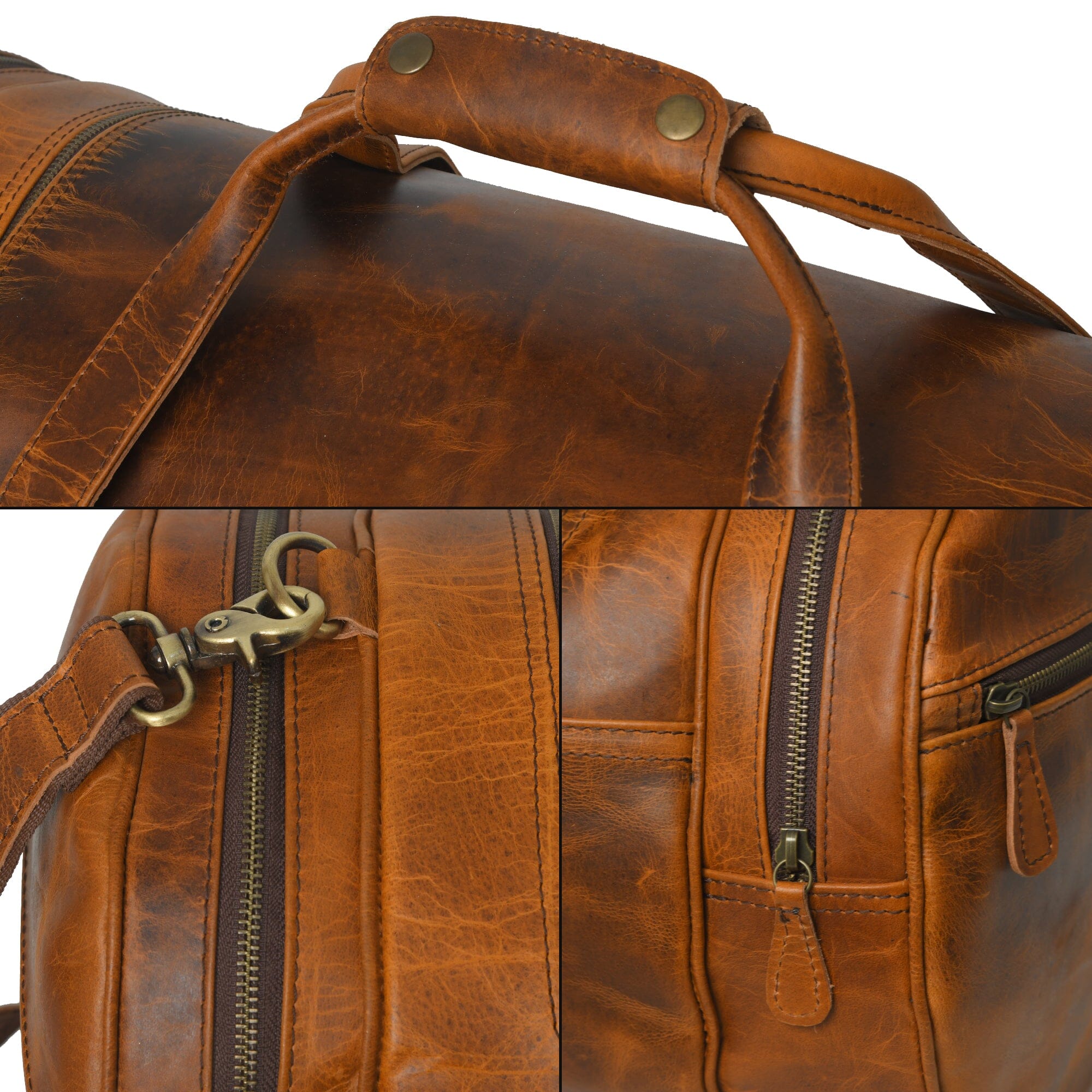 Leather Gym Travel Bag, Round | Backcountry Sportsman
