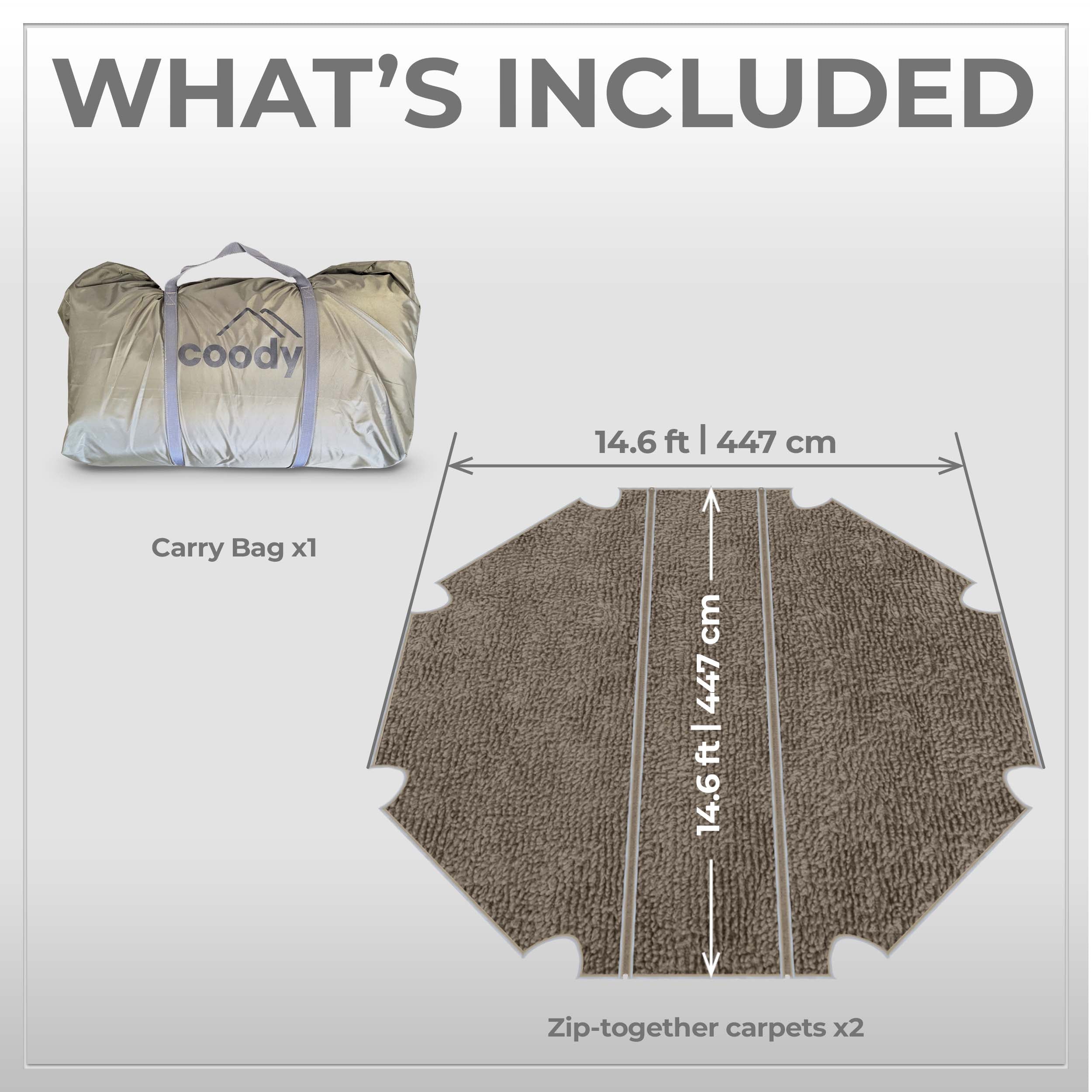 Coody Carpet – Tailored for Coody Aurora Dome (Octopus) Tent