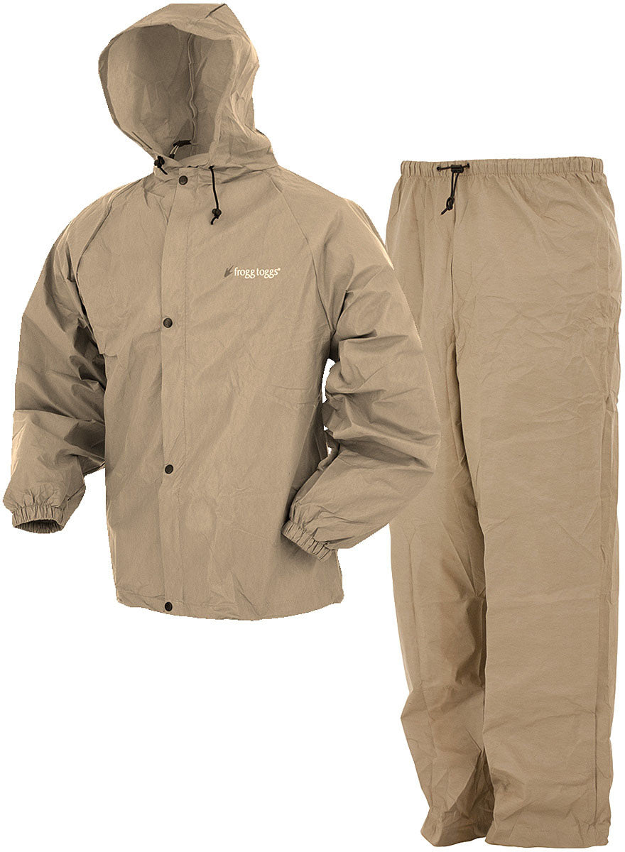 Frogg Togg Pl Rainsuit Khki Sm