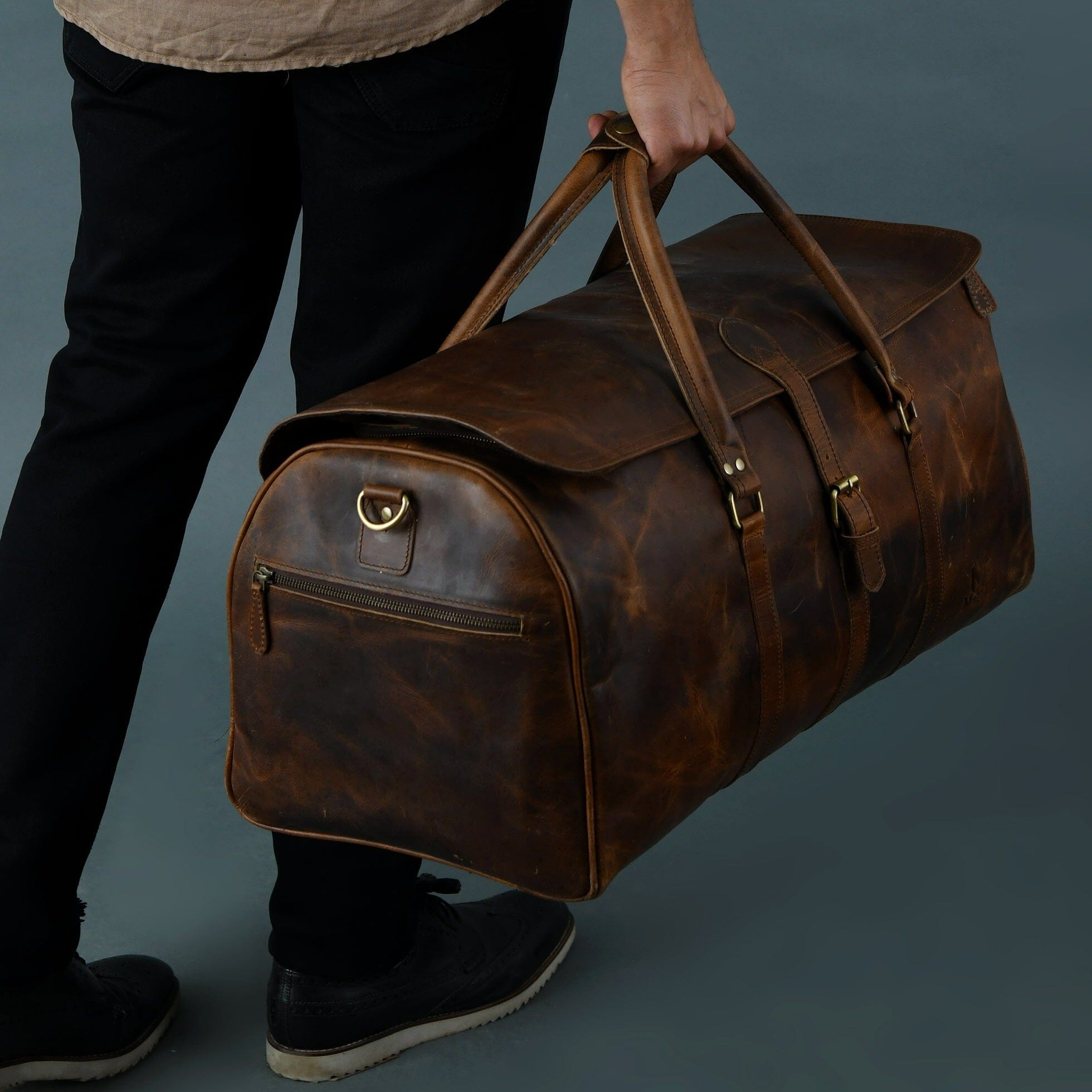 The Bolton Flap Duffel- Brown | Backcountry Sportsman