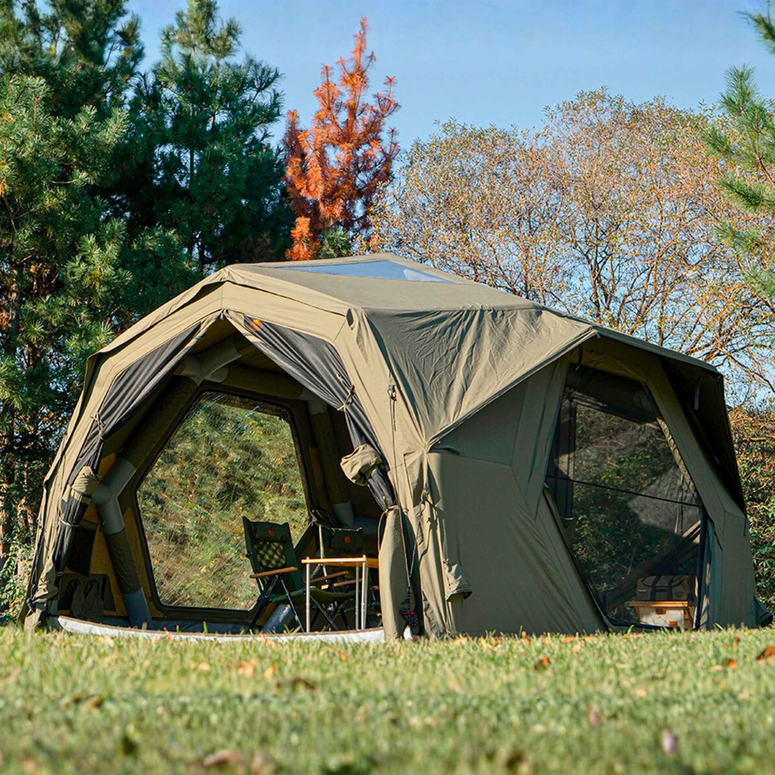 Coody Hub Pro Forest Green - Inflatable Tent for Camping (2-6 Person)