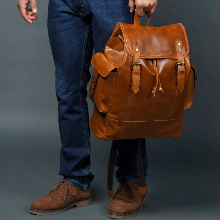 Earthen Leather Laptop Backpack | Backcountry Sportsman
