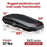 YAKIMA CBX 16 Roof Top Cargo Carrier Box, Fits StreamLine Crossbar, Black | Backcountry Sportsman