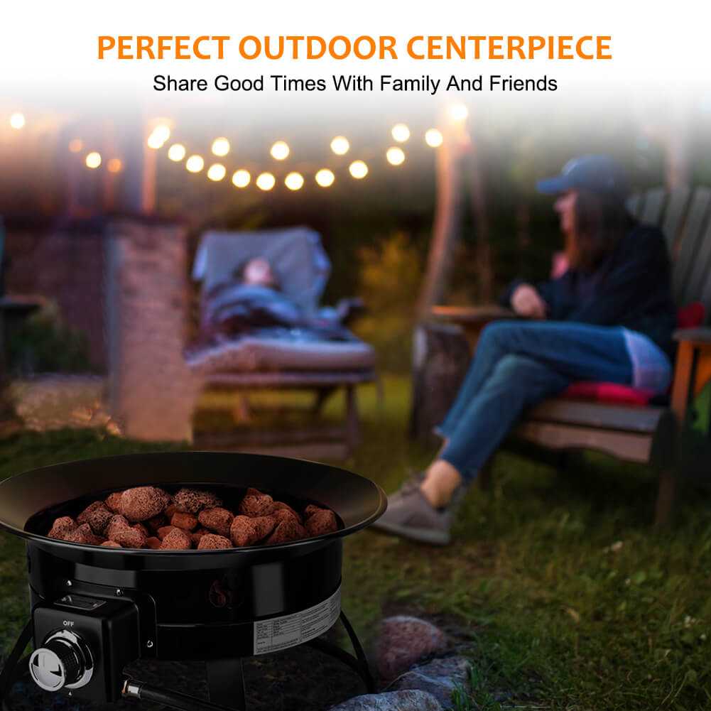 Camplux Outdoor Propane Fire Pit with Cover and Carry Kit, Auto-Ignition | Backcountry Sportsman