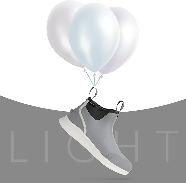 Kalkal Mens Deck Boots Waterproof Fishing Boots Rubber Ankle Rain Boots With High Traction (Size 6-13) | Backcountry Sportsman