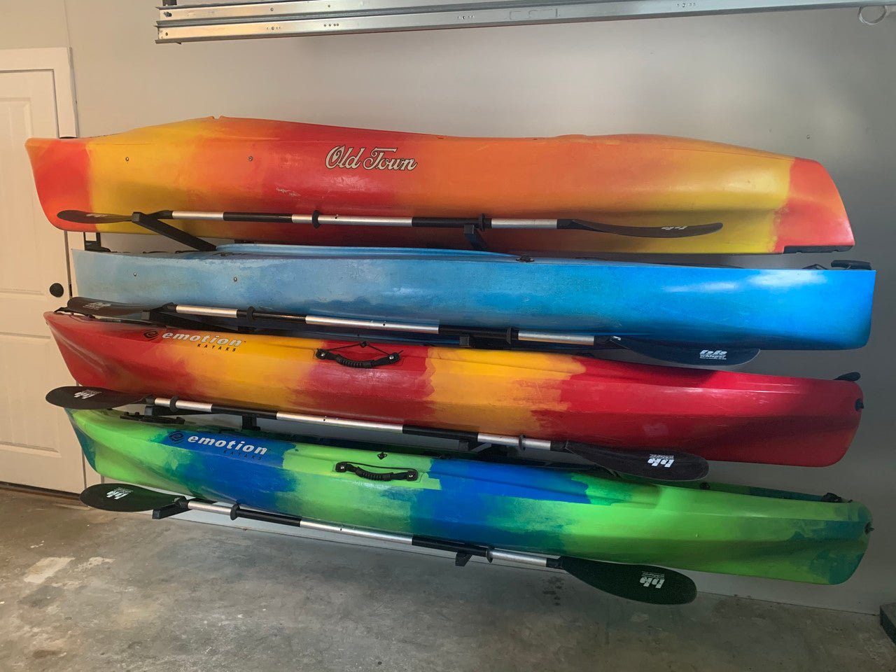 Indoor Wall Rack |  46 Inch Adjustable Height | Kayak & SUP | Backcountry Sportsman