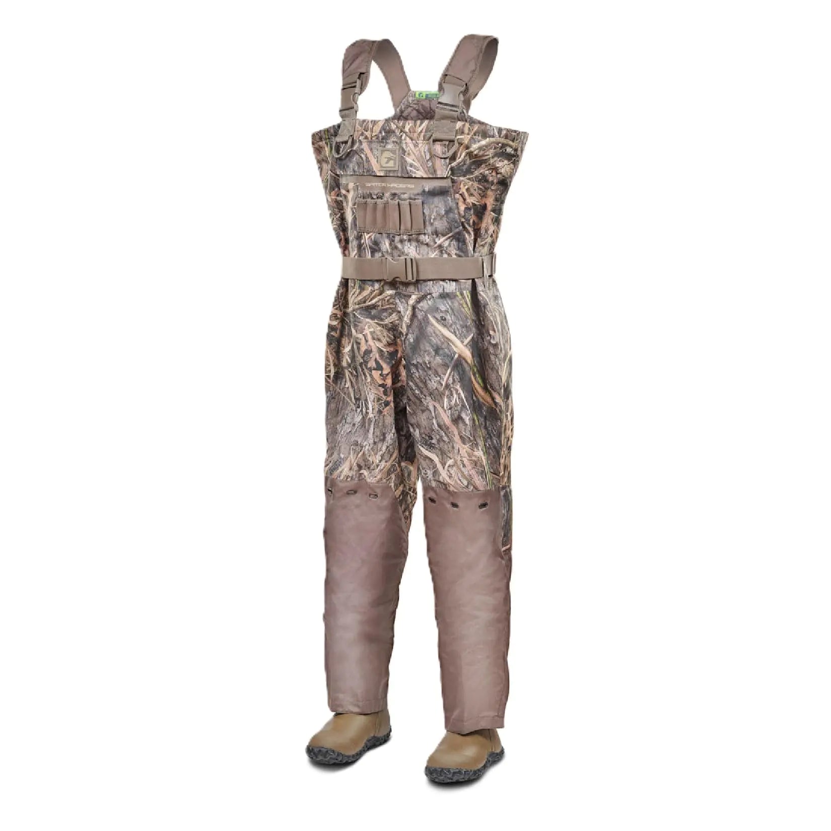Gator Waders Mens Shield Insulated Waders | Waterfowl Hunting Waterproof Breathable Insulating Chest Waders with Insulated Boots Mossy Oak Habitat S11 | Backcountry Sportsman