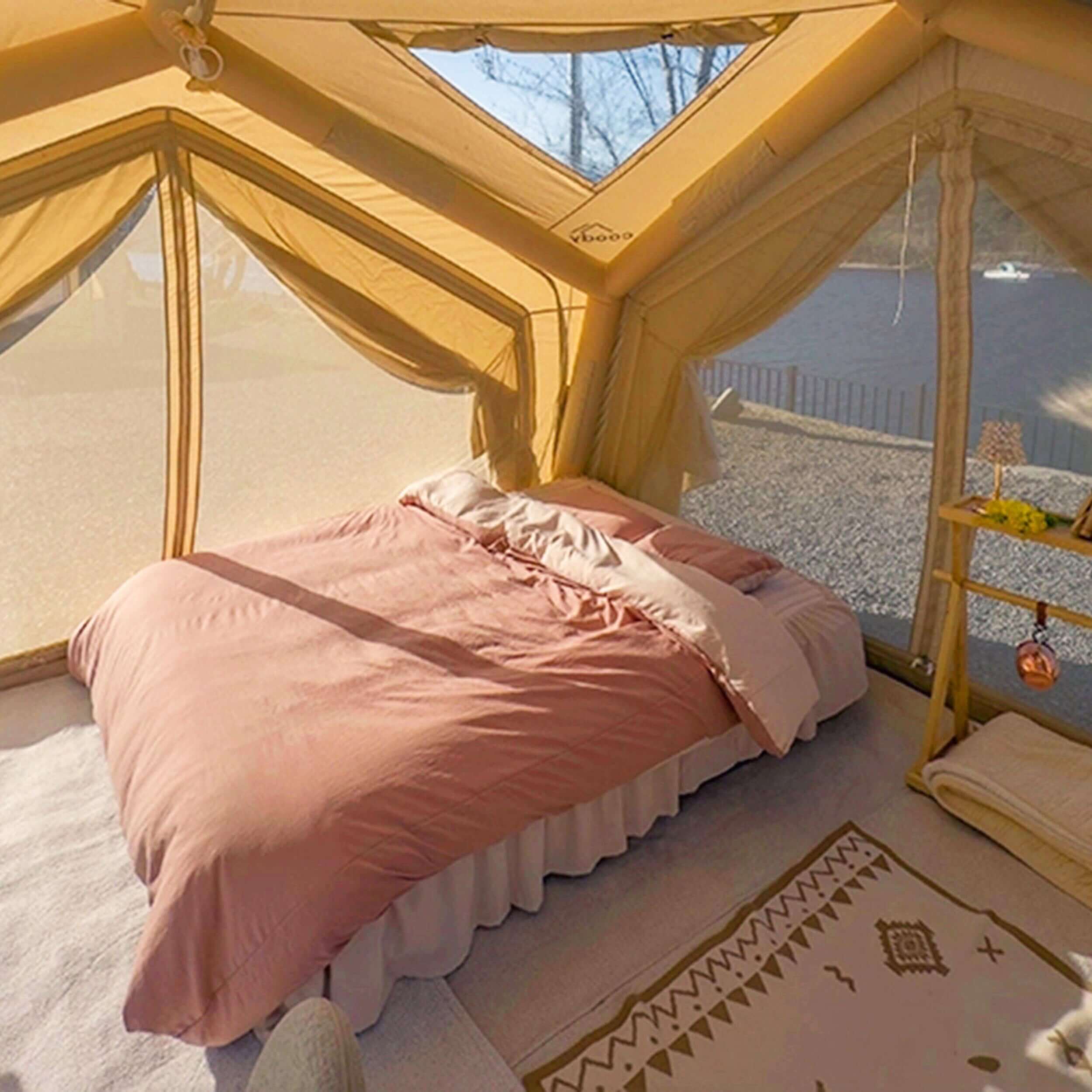 Coody | RBM Hub Shelter Inflatable Tent for 2-6 Person (Beige) | Backcountry Sportsman