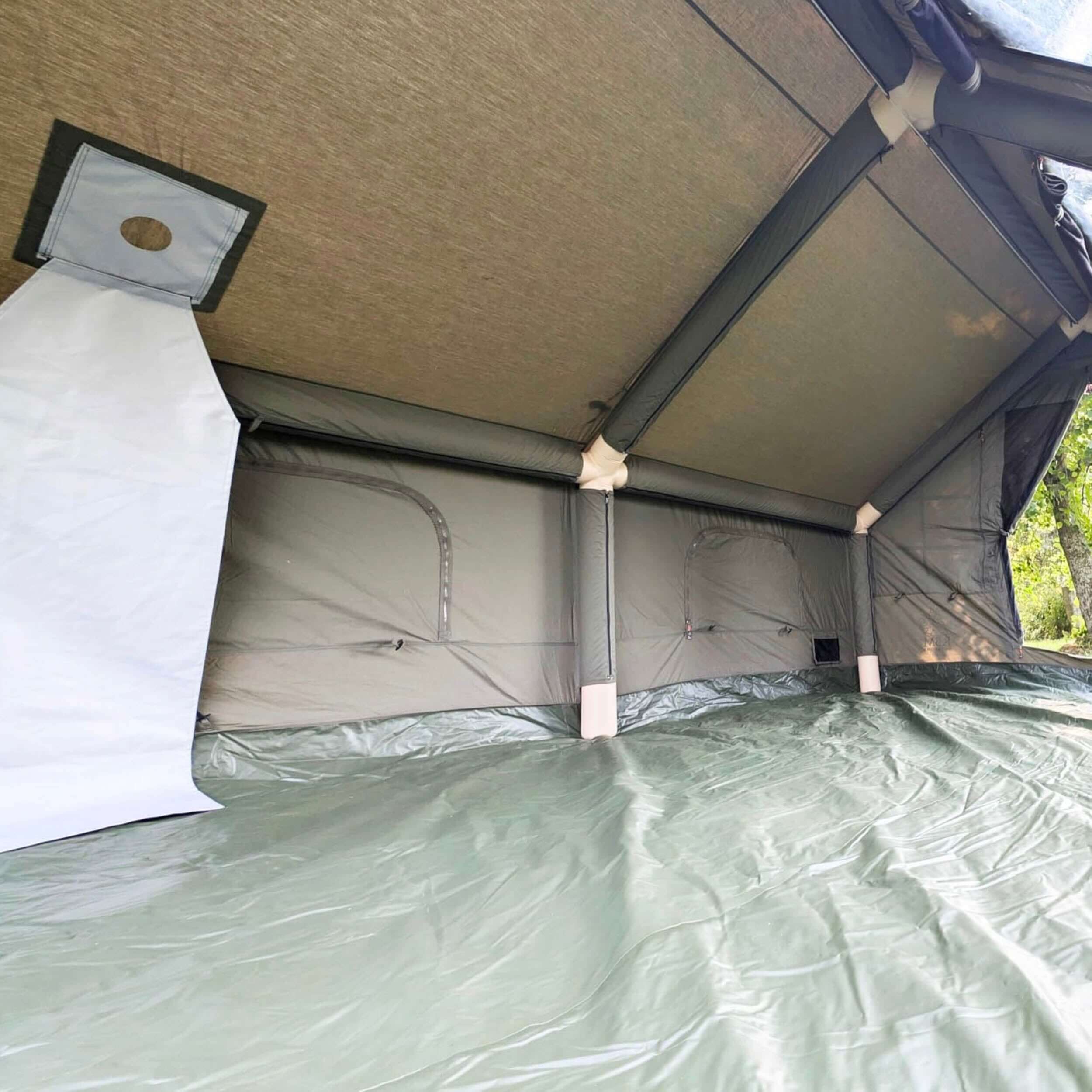 RBM Panda Large Forest Green + Stove Caminus M - Inflatable Tents for Camping with Stove | Backcountry Sportsman