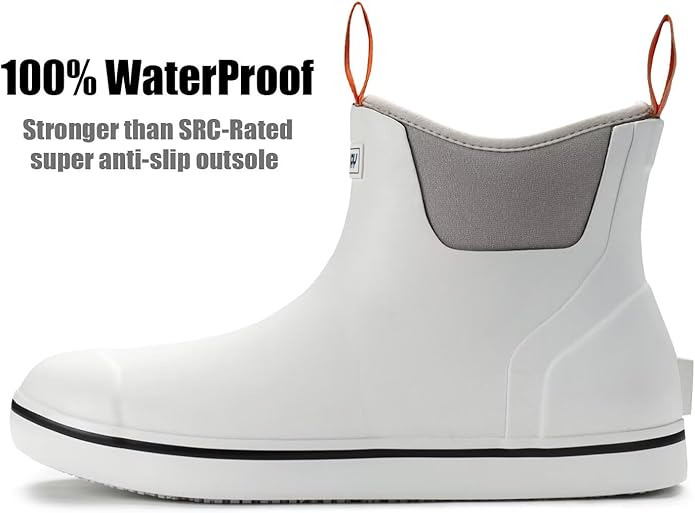 SUREWAY Mens Deck Boots Professional Non-Slip Fishing & Ankle Deck Boot Waterproof Rain Boots | Backcountry Sportsman