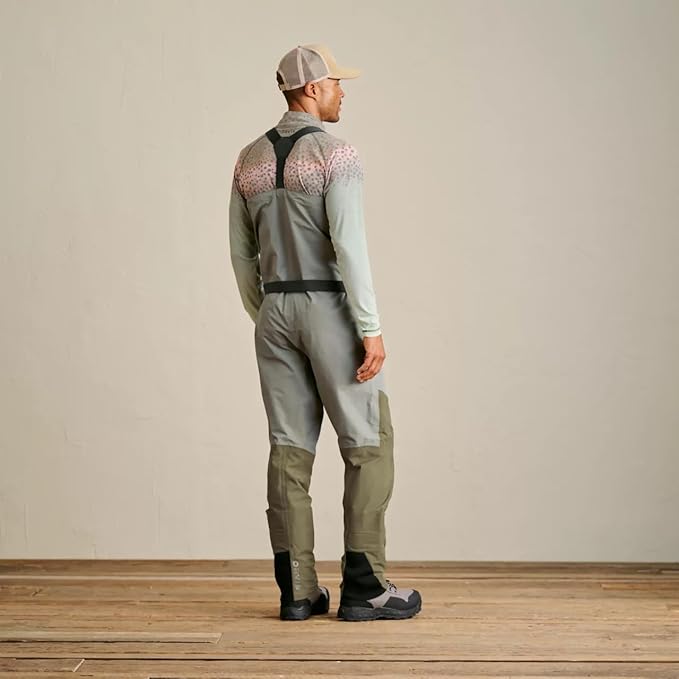 Orvis Clearwater Chest Waders for Men - Waterproof Fly Fishing Waders with Neoprene Booties External Storage Pocket Stone - X-Large Short | Backcountry Sportsman