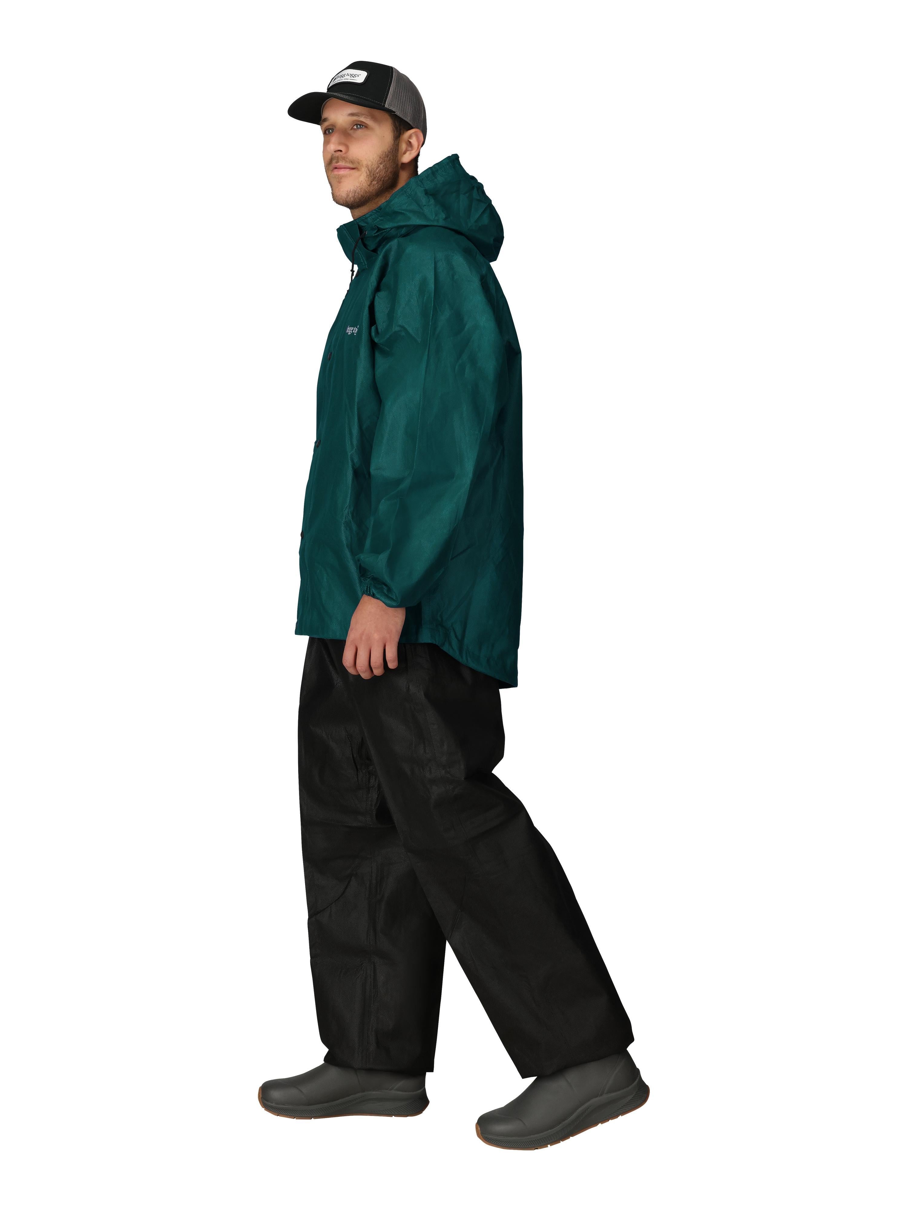 Men's Classic All-Sport Rain Suit | Dark Green / Black Pants