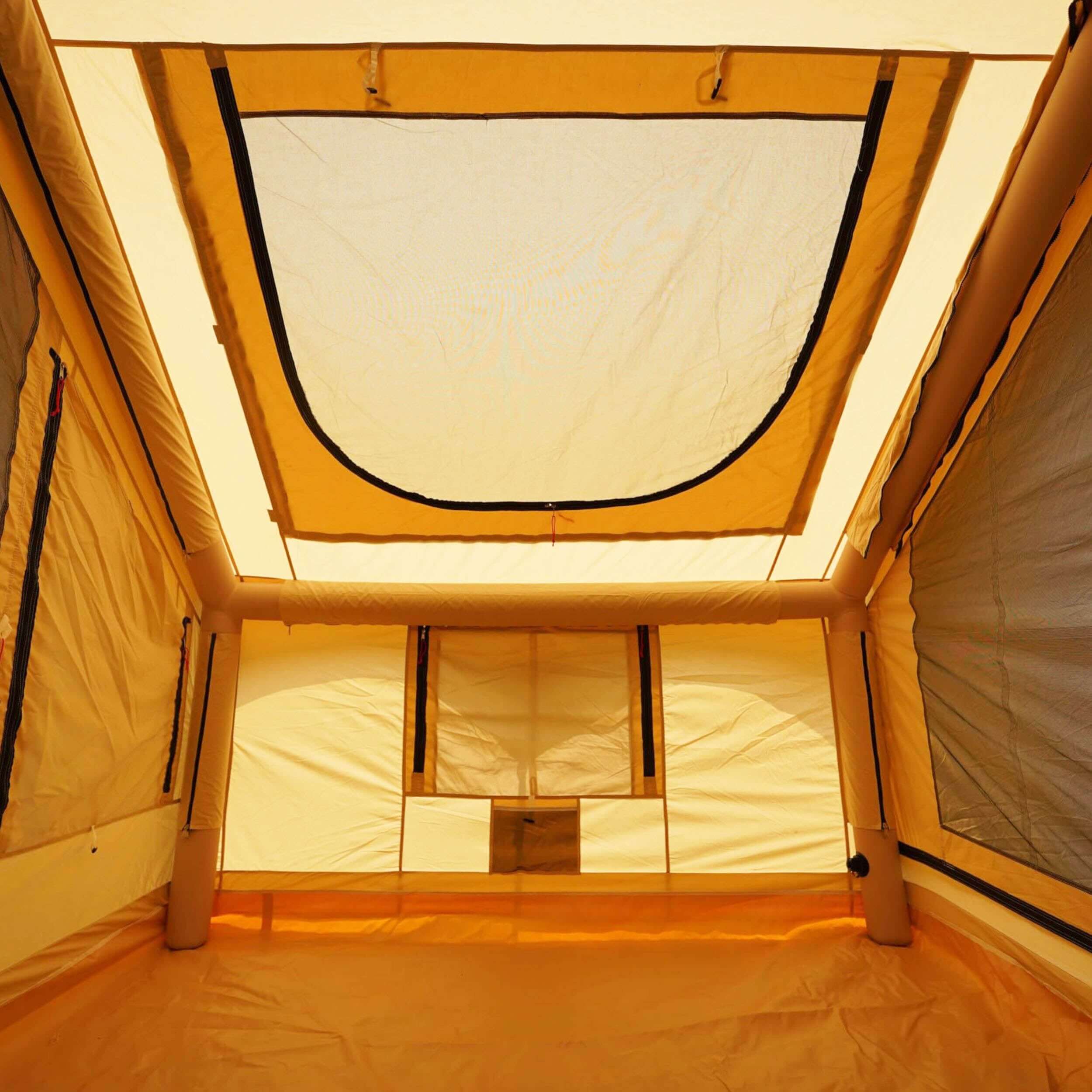 RBM Panda Medium Sunny Beige + Stove Caminus S - Inflatable Tents for Camping with Stove | Backcountry Sportsman