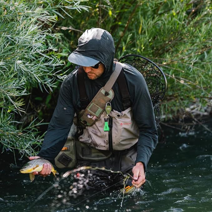 Redington Mens Escape Zip Up Waders - Chest-High Fly Fishing Waders - Waterproof Wader for Men - Boulder/Slate - Medium | Backcountry Sportsman