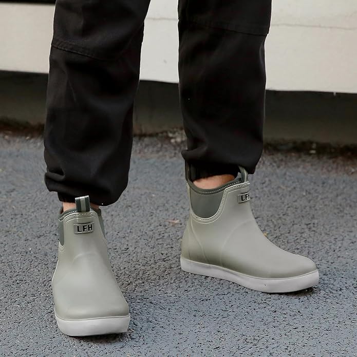 Imyaseiv Rain Boots for Men Waterproof Ankle Mens Deck Boots Anti-Slip Comfort Rubber Boots Chelsea Garden Shoes for Yard Fishing Outdoor Work | Backcountry Sportsman