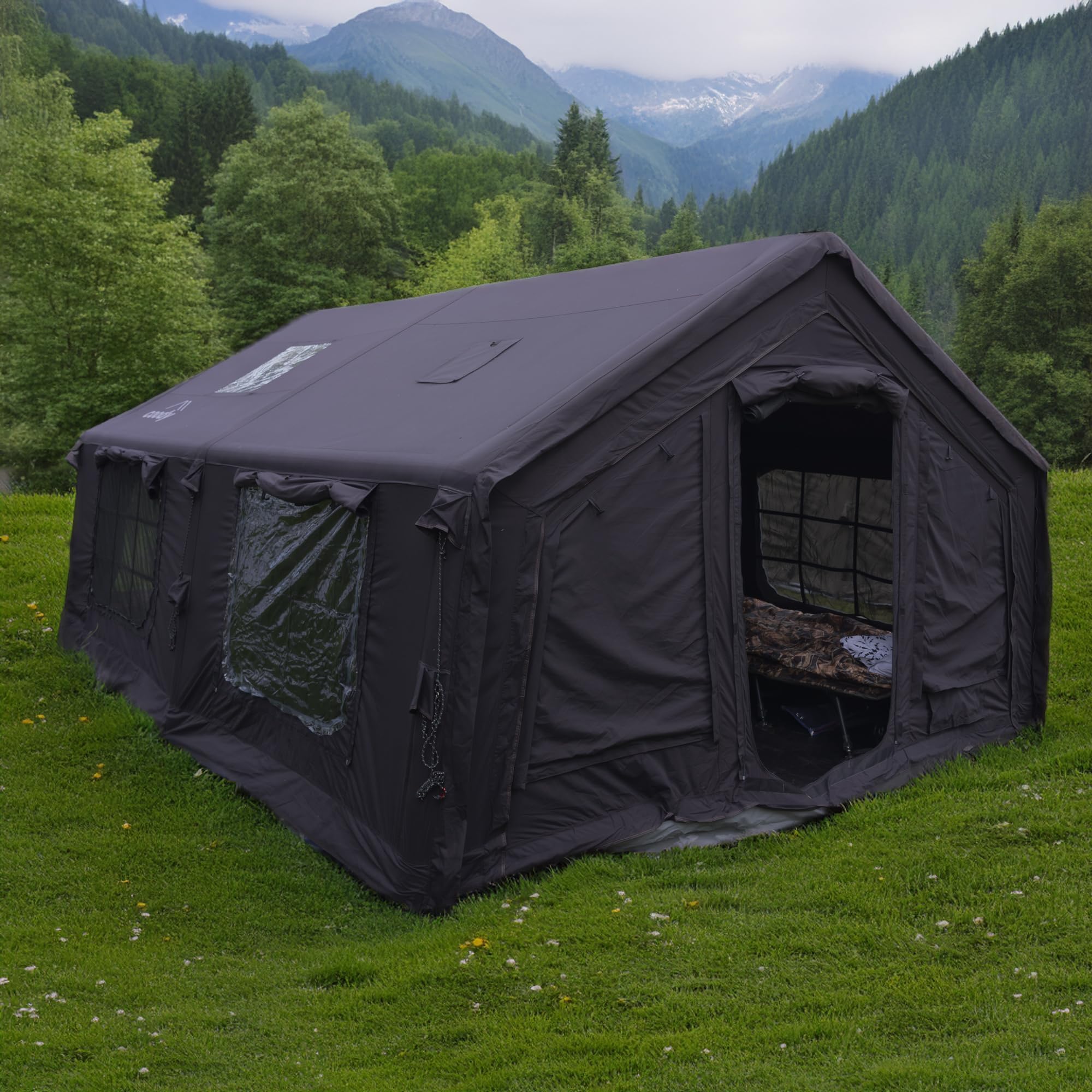 Coody 13.6 (Koala-5) Black Inflatable Tent House for Camping (2-8 person) | Backcountry Sportsman