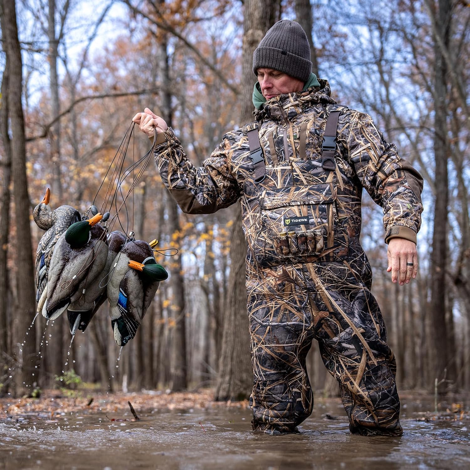 TIDEWE Chest Waders with Boot Hanger Hunting Waders for Men Next Camo Evo with 600G Insulation Waterproof Cleated Neoprene Bootfoot Wader Insulated Hunting & Fishing Waders (Size 9) | Backcountry Sportsman