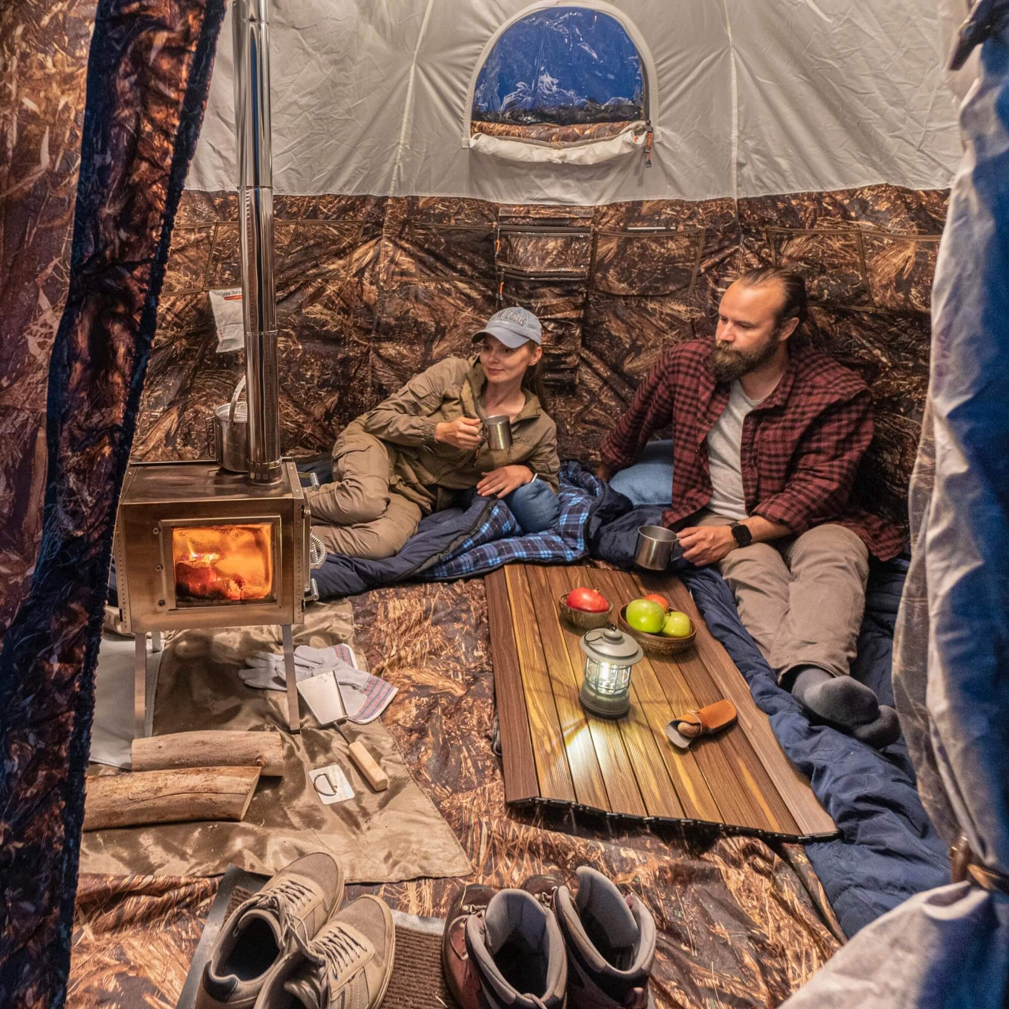 RBM All-Seasons tent  UP-2 Mini for 1-3 person + Wood Stove Caminus  S | Backcountry Sportsman